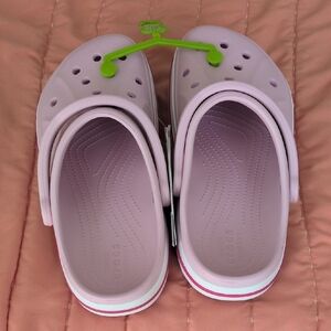 Crocs Unisex-Adult Bayaband Clogs, Ballerina Pink/Candy Pink, 4 Men/6 Women